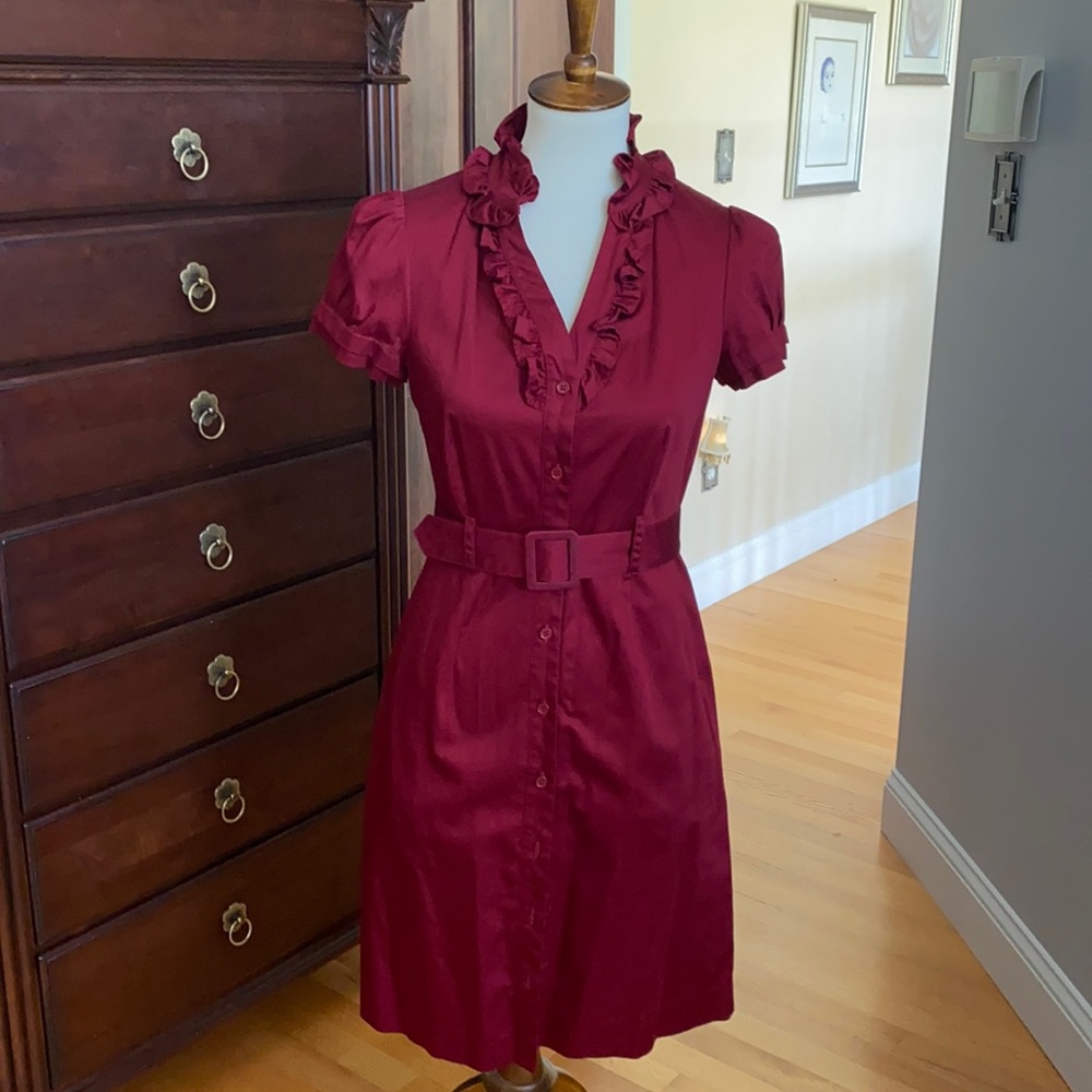The Limited Red ruffle dress